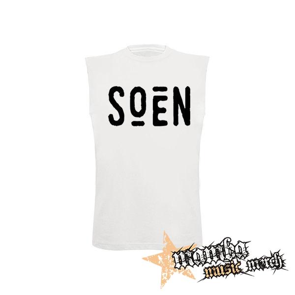 SOEN - Logo - biele pánske tričko bez rukávov
