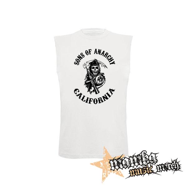 SONS OF ANARCHY - California - biele pánske tričko bez rukávov
