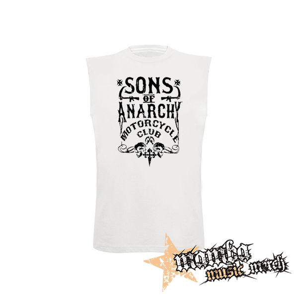 SONS OF ANARCHY - Motorcycle Club - biele pánske tričko bez rukávov