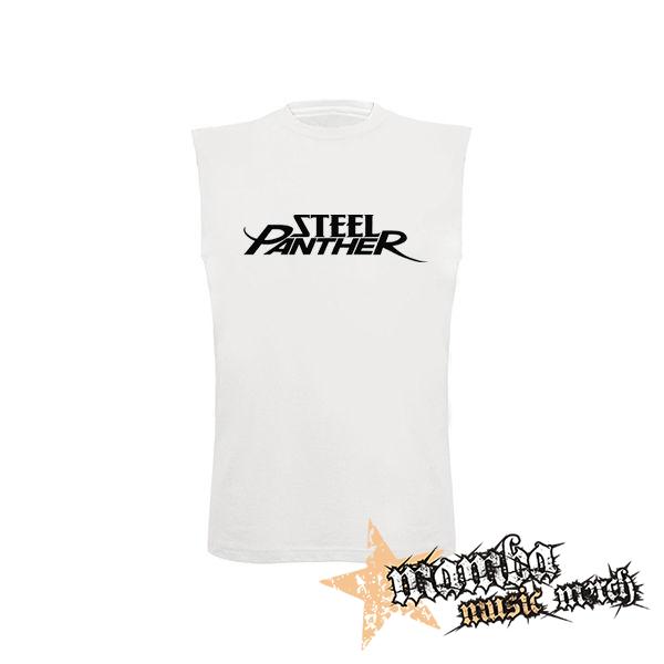STEEL PANTHER - Logo - biele pánske tričko bez rukávov