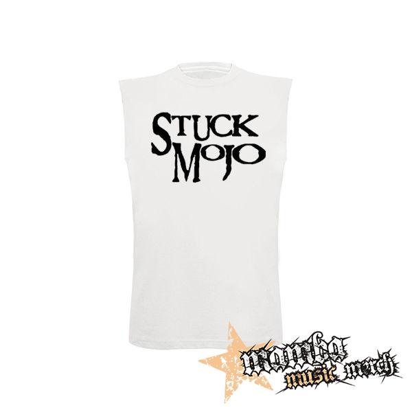 STUCK MOJO - Logo - biele pánske tričko bez rukávov