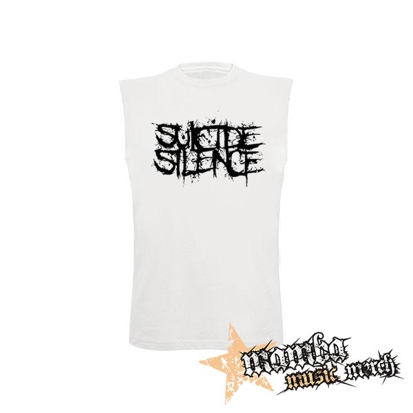 SUICIDE SILENCE - Logo - biele pánske tričko bez rukávov