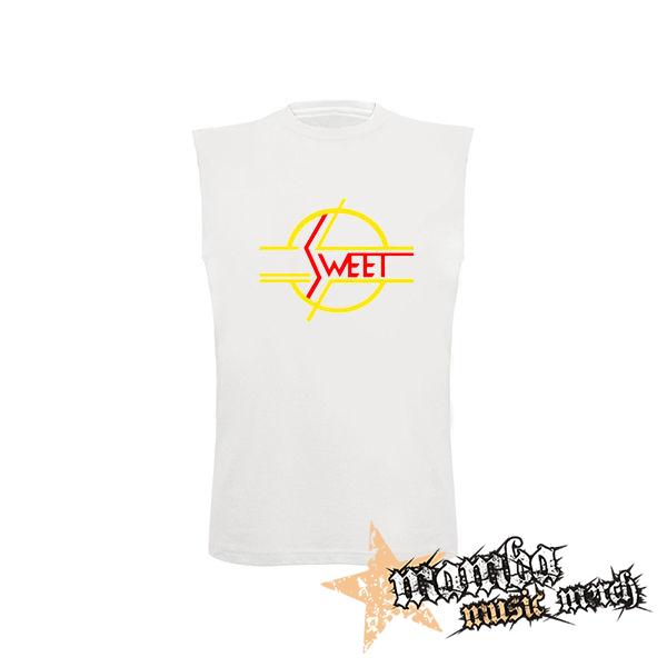 SWEET - Logo Hardrock Legend - biele pánske tričko bez rukávov