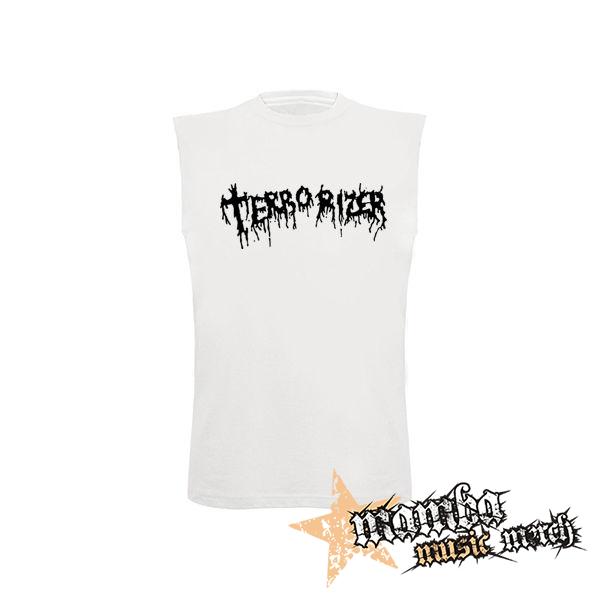 TERRORIZER - Logo Black - biele pánske tričko bez rukávov
