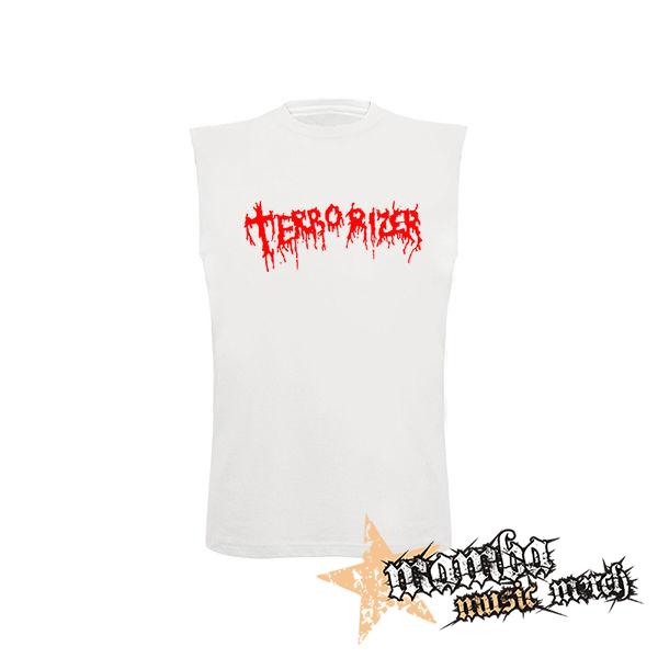 TERRORIZER - Logo Red - biele pánske tričko bez rukávov
