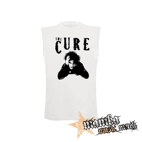 THE CURE - Robert Smith Portrait - biele pánske tričko bez rukávov