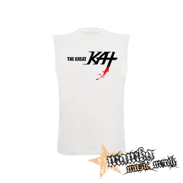 THE GREAT KAT - Logo - biele pánske tričko bez rukávov