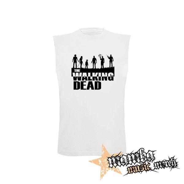 THE WALKING DEAD - Silhouette - biele pánske tričko bez rukávov