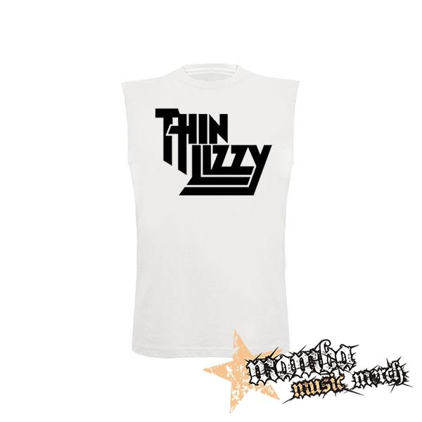 THIN LIZZY - Logo - biele pánske tričko bez rukávov