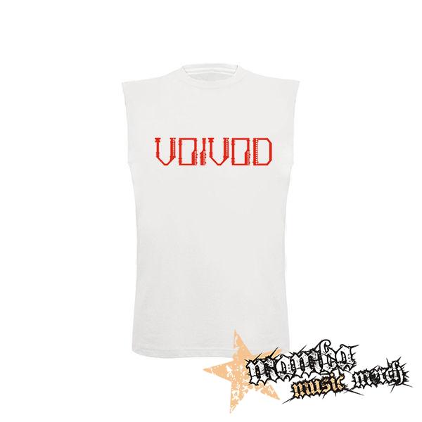 VOIVOD - Red Logo - biele pánske tričko bez rukávov
