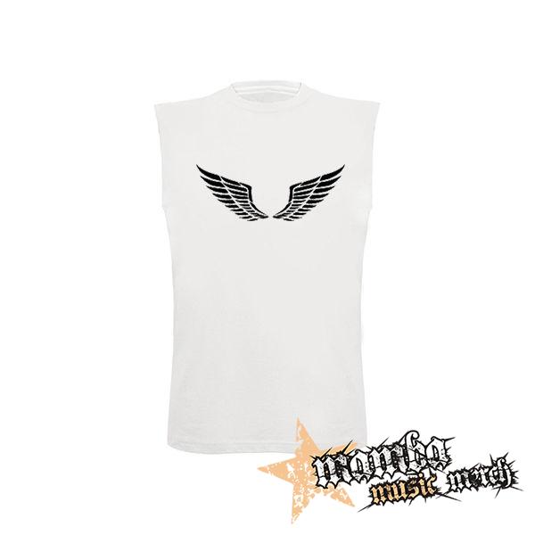 WINGS - Krídla - biele pánske tričko bez rukávov