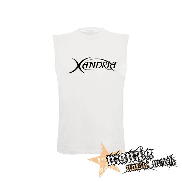XANDRIA - Logo - biele pánske tričko bez rukávov