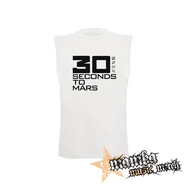 30 SECONDS TO MARS - Big Logo - biele detské tričko bez rukávov