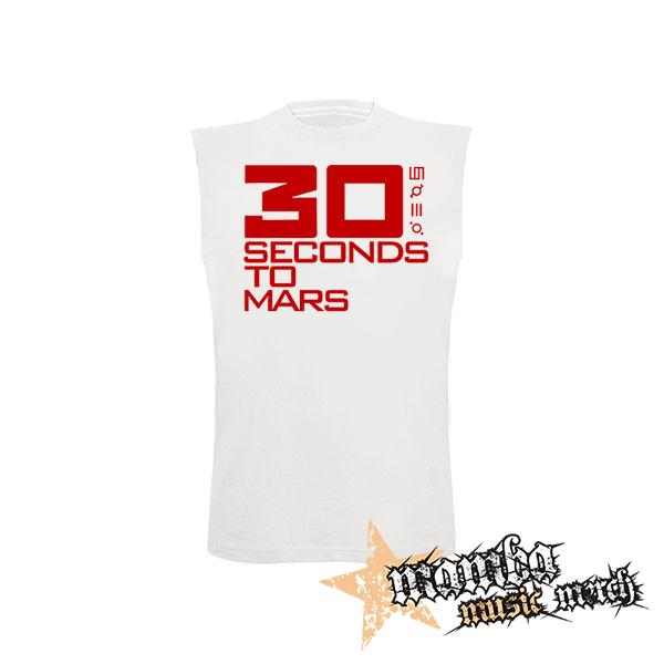 30 SECONDS TO MARS - Red Logo - biele detské tričko bez rukávov