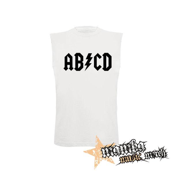 ABCD - biele detské tričko bez rukávov