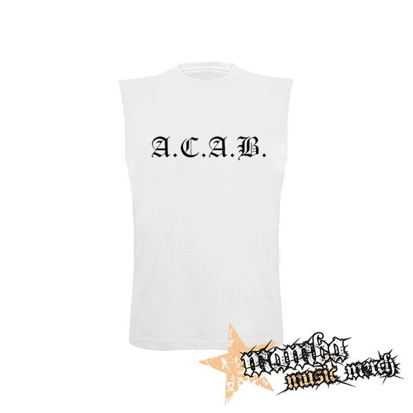 ACAB - biele detské tričko bez rukávov