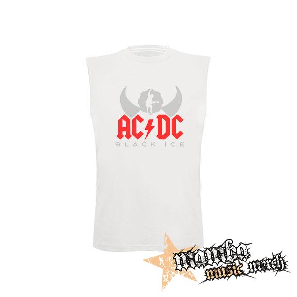 ACDC - Black Ice Angus Silhouette - biele detské tričko bez rukávov