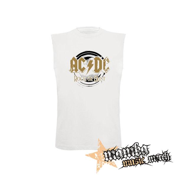 ACDC - Gold Rock Or Bust - biele detské tričko bez rukávov