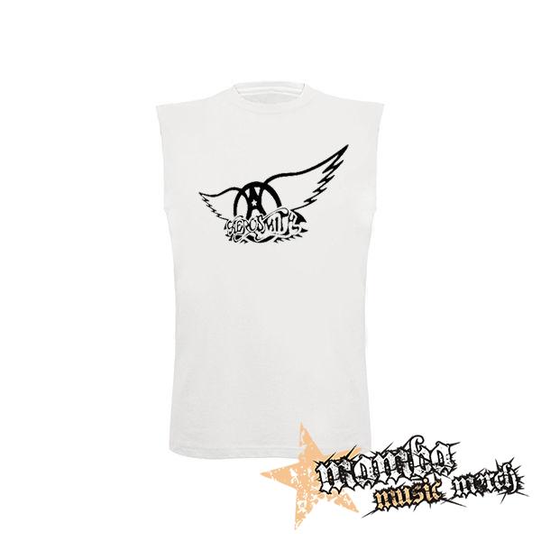 AEROSMITH - Logo Motive 2 - biele detské tričko bez rukávov