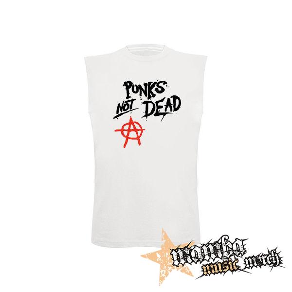 ANARCHY - Punks Not Dead - biele detské tričko bez rukávov
