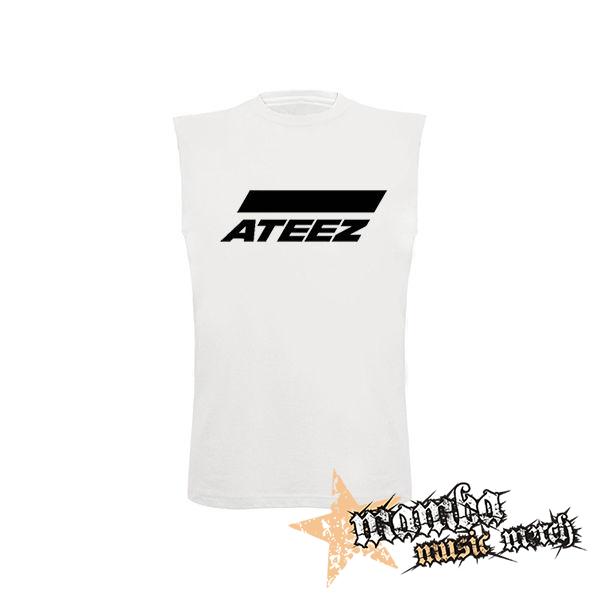 ATEEZ - Logo - biele detské tričko bez rukávov