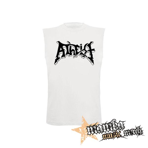 ATHEIST - Logo - biele detské tričko bez rukávov