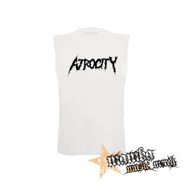 ATROCITY - Logo Old School - biele detské tričko bez rukávov
