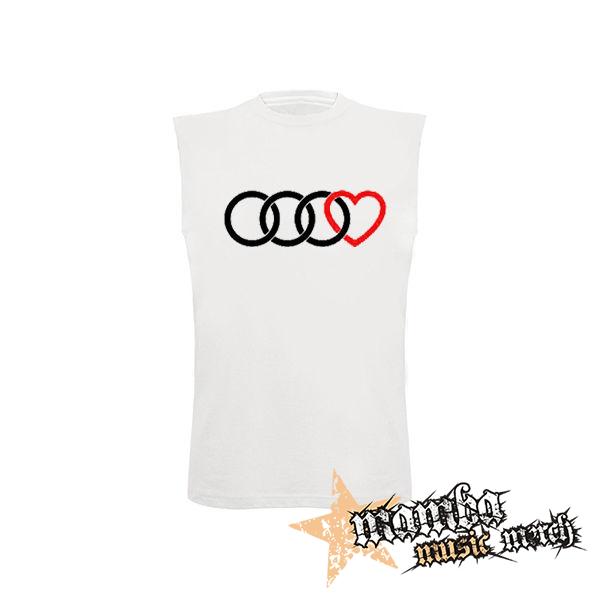 AUDI - Love - biele detské tričko bez rukávov