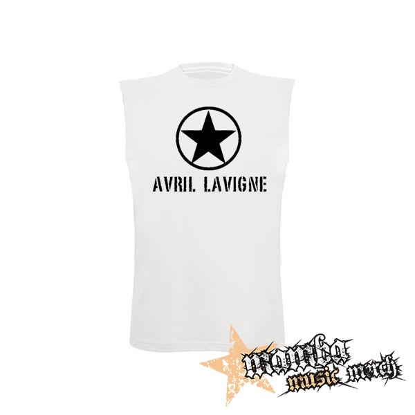 AVRIL LAVIGNE - Logo Punkrock Star - biele detské tričko bez rukávov