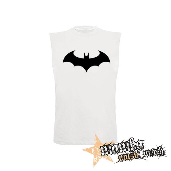BATMAN - Modern Logo - biele detské tričko bez rukávov