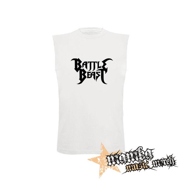 BATTLE BEAST - Logo - biele detské tričko bez rukávov