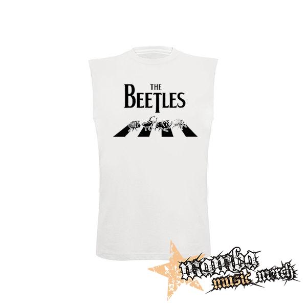 BEETLES - biele detské tričko bez rukávov