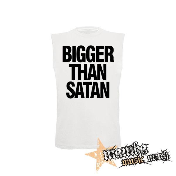 BIGGER THAN SATAN - biele detské tričko bez rukávov