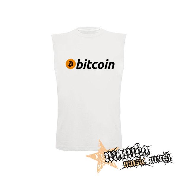 BITCOIN - Logo - biele detské tričko bez rukávov