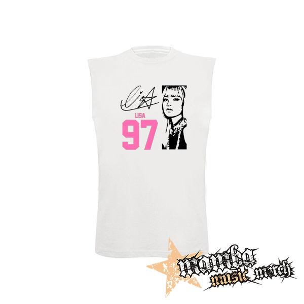 BLACKPINK - Lisa 97 Signature Portrait - biele detské tričko bez rukávov