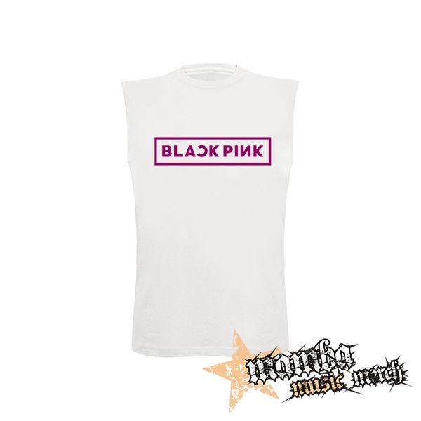 BLACKPINK - Logo Pink - biele detské tričko bez rukávov