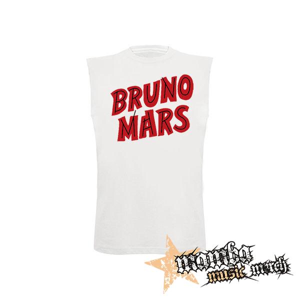 BRUNO MARS - Logo - biele detské tričko bez rukávov