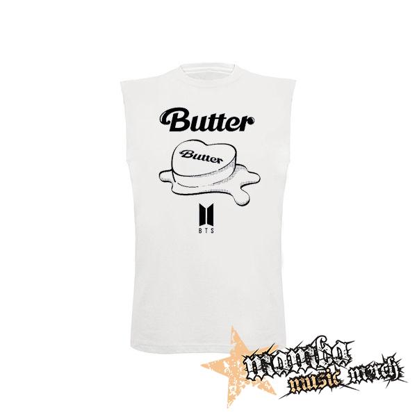 BTS - BANGTAN BOYS - Butter - biele detské tričko bez rukávov