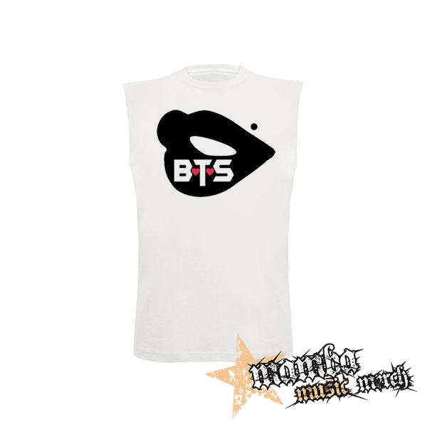 BTS - BANGTAN BOYS - Lips - biele detské tričko bez rukávov
