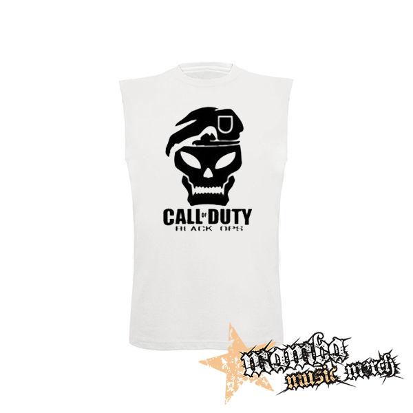 CALL OF DUTY - Skull - biele detské tričko bez rukávov