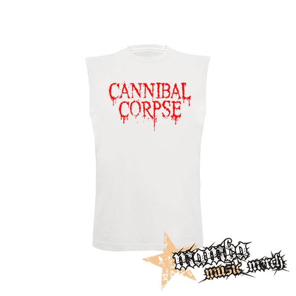 CANNIBAL CORPSE - Red Logo - biele detské tričko bez rukávov