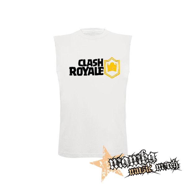 CLASH ROYALE - Logo - biele detské tričko bez rukávov