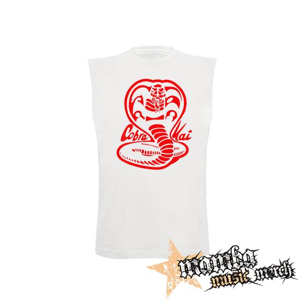 COBRA KAI - Red Cobra Logo - biele detské tričko bez rukávov