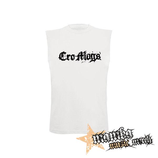 CRO-MAGS - Logo - biele detské tričko bez rukávov