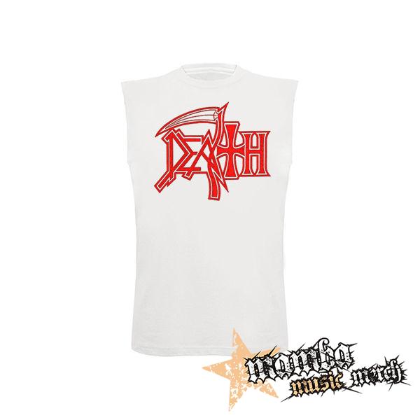 DEATH - Logo Red - biele detské tričko bez rukávov