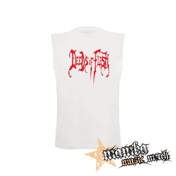 DEEDS OF FLESH - Logo - biele detské tričko bez rukávov