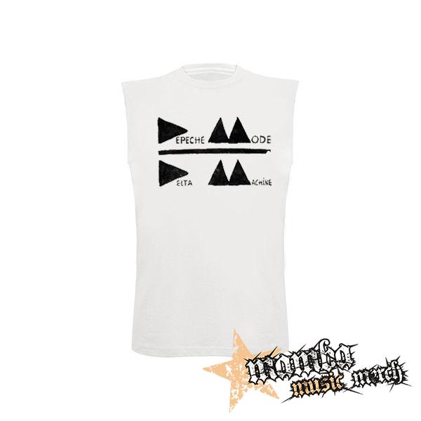 DEPECHE MODE - Delta Machine Logo invert - biele detské tričko bez rukávov
