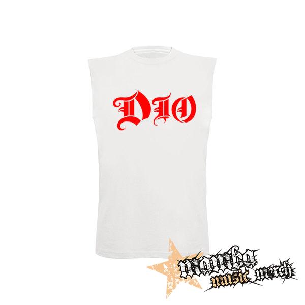 DIO - Logo Red - biele detské tričko bez rukávov