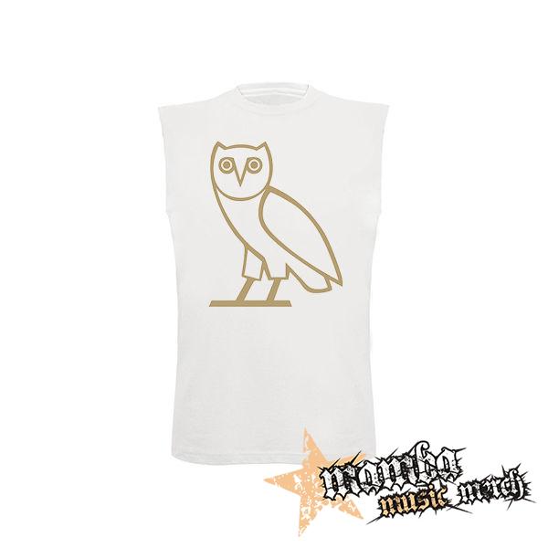 DRAKE - OWL SYMBOL - biele detské tričko bez rukávov