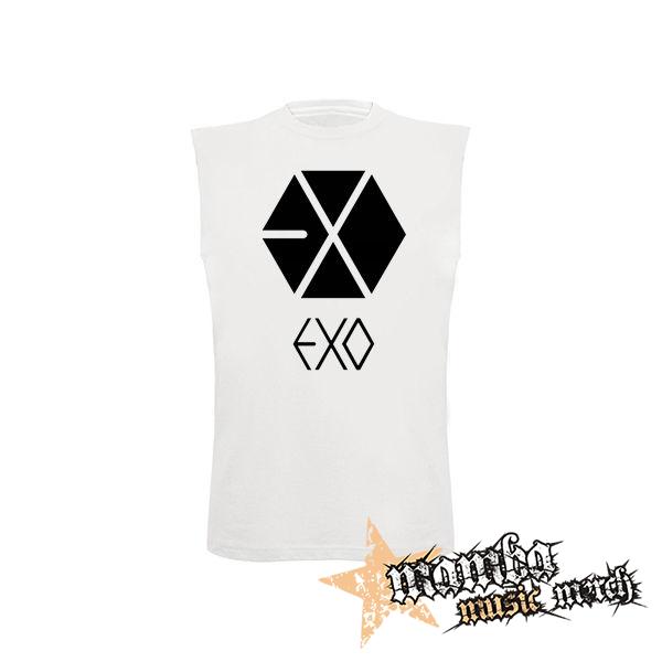 EXO - Logo - biele detské tričko bez rukávov